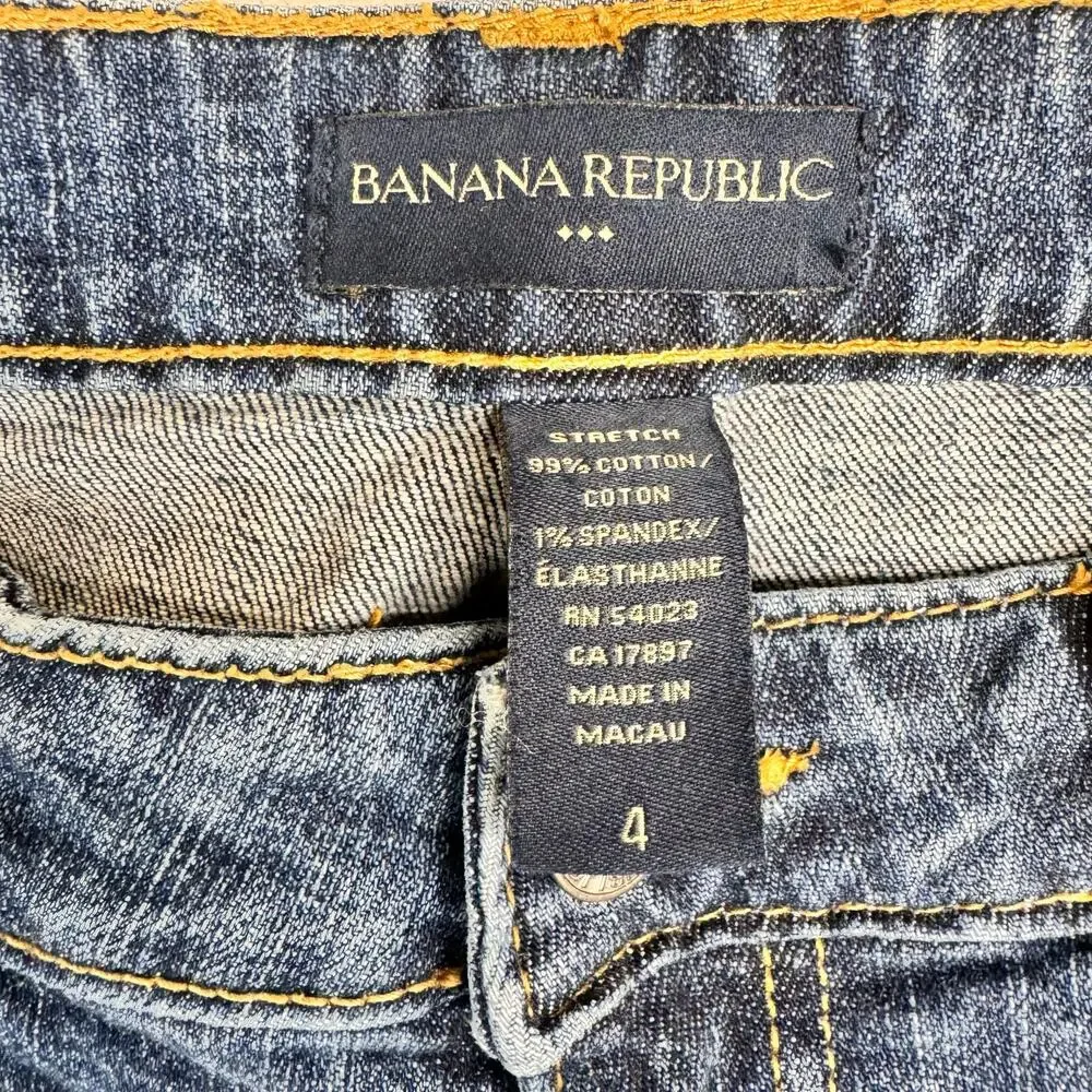 Banana Republic Factory Womens Low Rise Straight Leg Jeans Medium Wash Size 4 - Picture 8 of 8